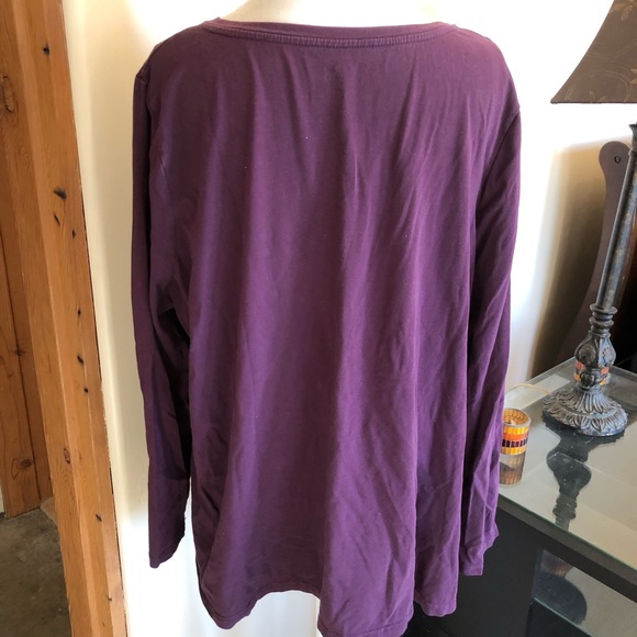 Gorgeous Burgundy/Purple Avenue Plus Size Long Sleeve Top with Bling - Picture 3 of 3